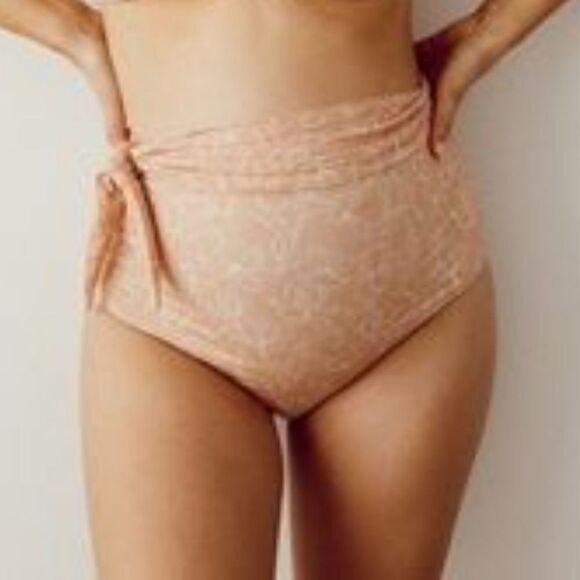 New Dippin daisys bathing suit bottom swimsuit bottom high waist floral with tie - Picture 6 of 8